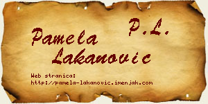 Pamela Lakanović vizit kartica